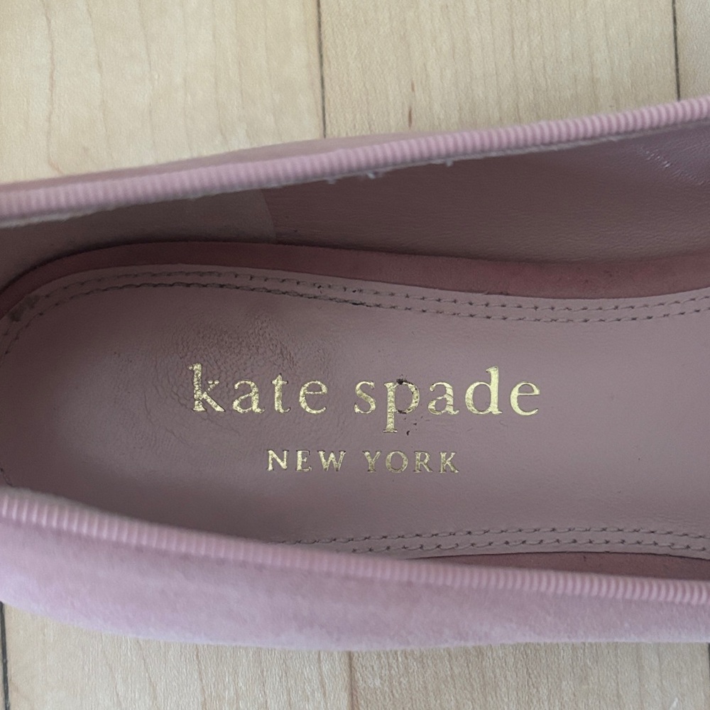 Kate Spade Pink Flats with Pom Pom - Picture 2 of 8